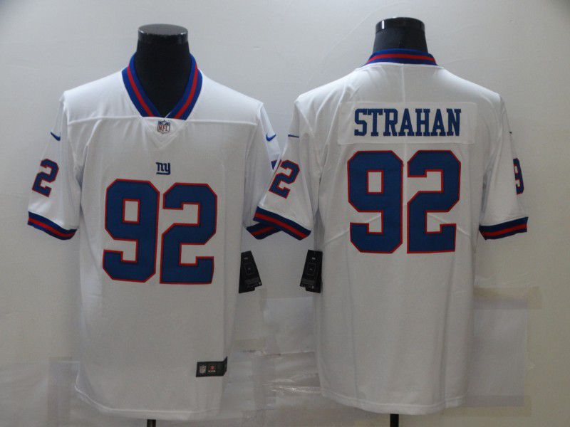 Men New York Giants 92 Strahan White Nike Limited Vapor Untouchable NFL Jerseys